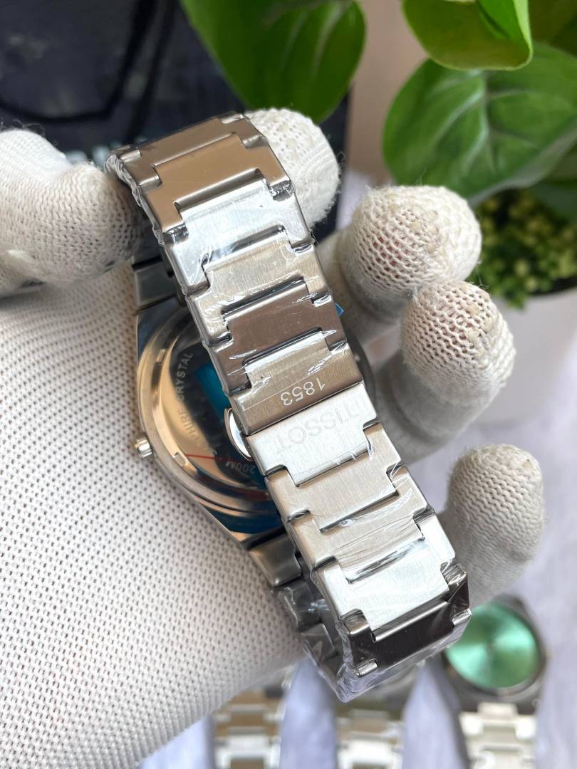 Alternative view of TISOT PRX SILVER BLACK TEXTURE DIAL AT358