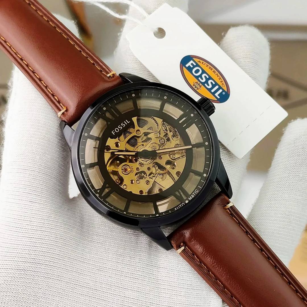 FOSIL TOWNSMAN AUTOMATIC BROWN LEATHER BELT AT165