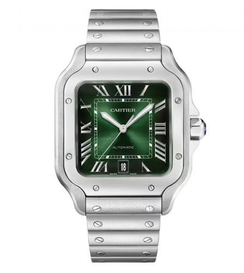 Cartiar Santos Green Dial 1st Quality