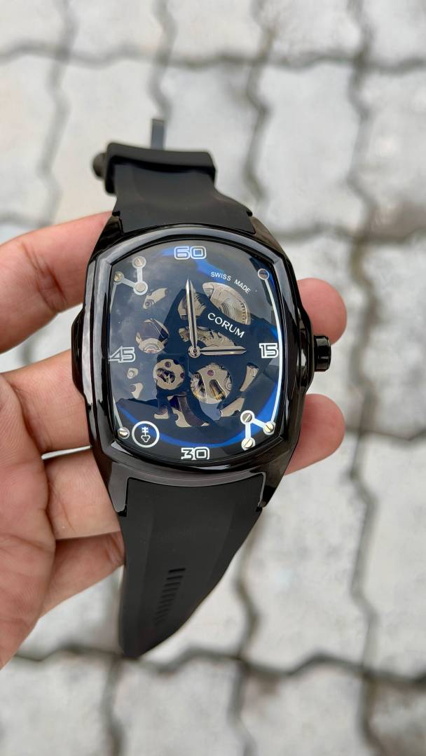 Coruu m  luxury skeleton automatic Similar to the Admirals Cup Challenge series  automatic skeleton Back opne  premium silicone  (Rabar)