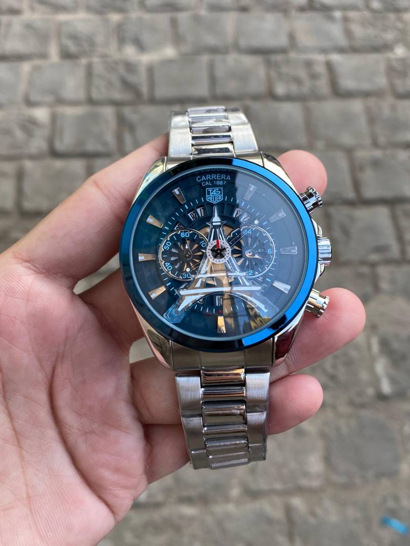 tag heuee r  Carrera Eiffel Tower Edition quarz movement chronograph all working  premium stainless steel