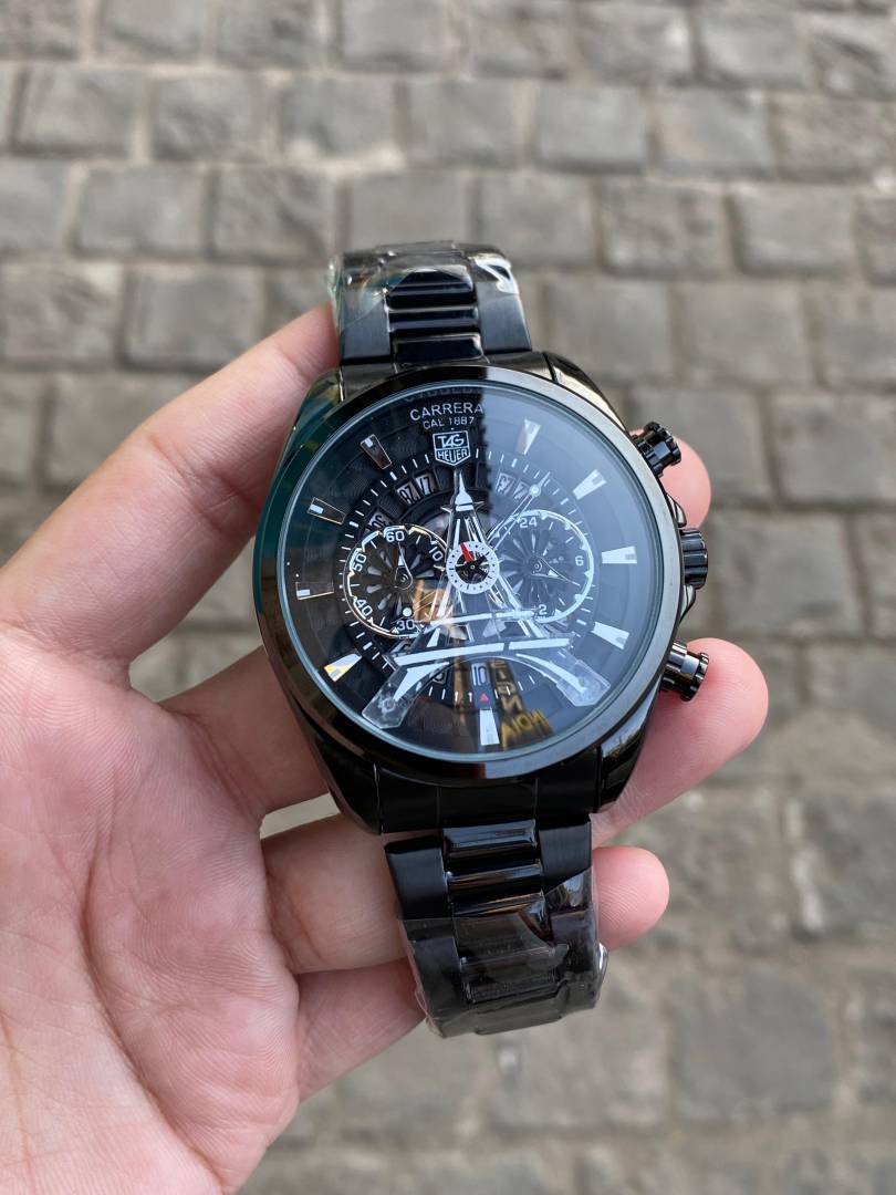 tag heuee r  Carrera Eiffel Tower Edition quarz movement chronograph all working  premium stainless steel