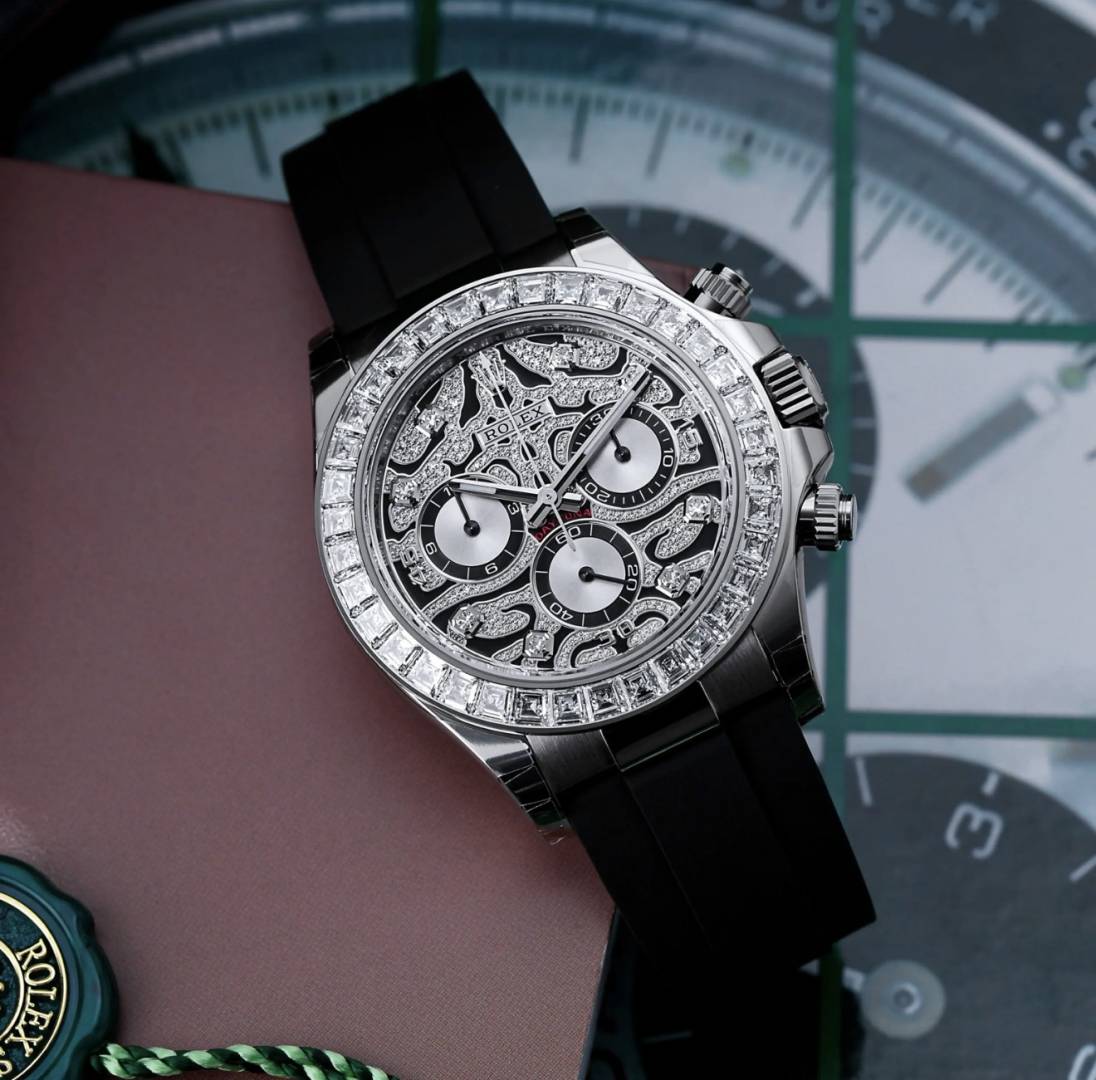 ROLEEX EYE OF TIGER SILVER ALL CHRONO WORKING