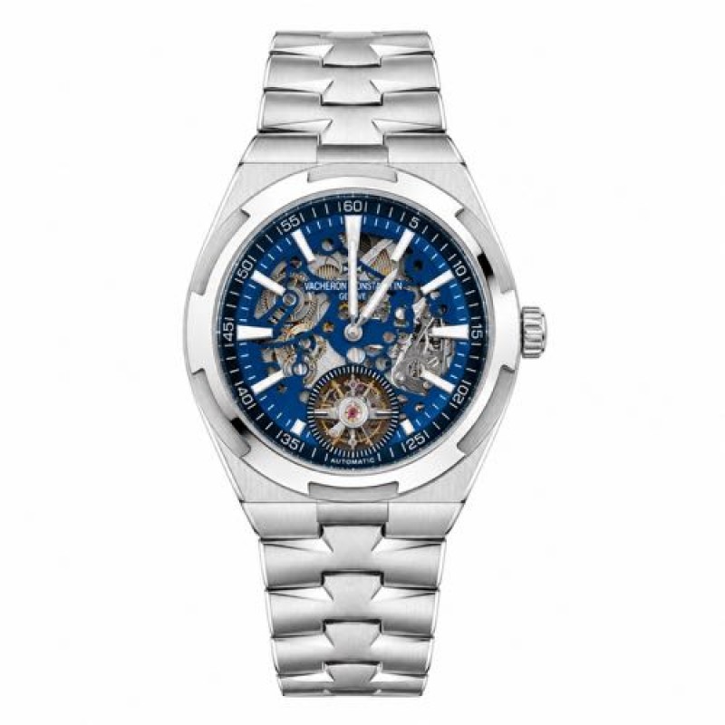 Vacheron Constentin Skeleton Dial Silver Blue