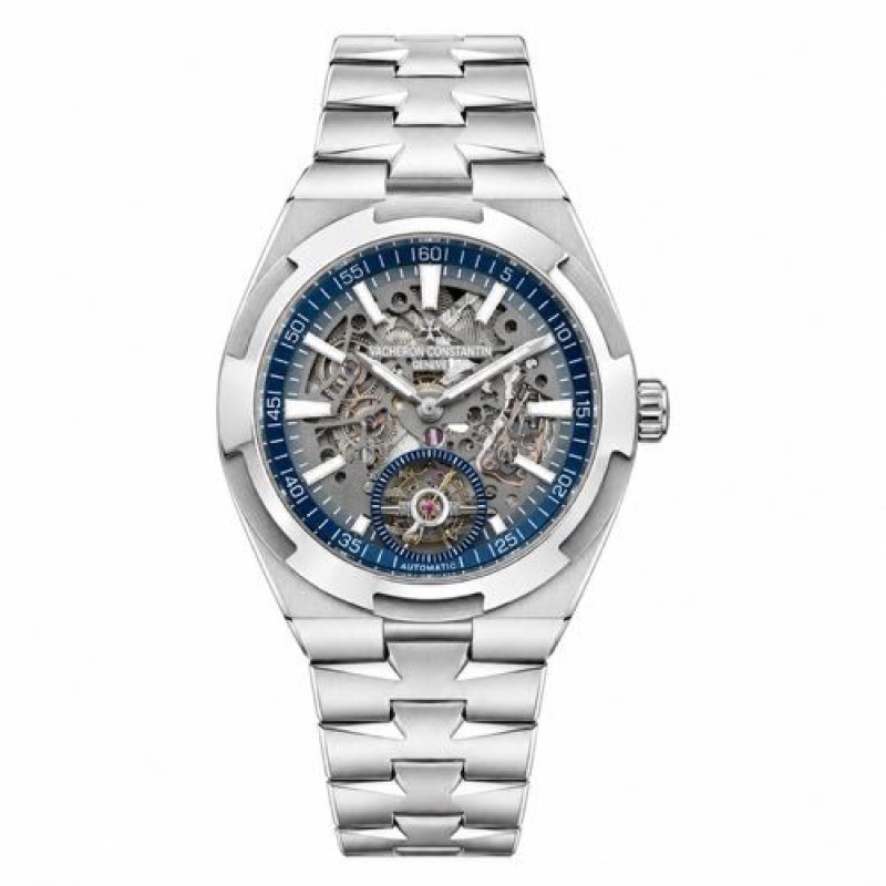Vacheron Constentin Skeleton Dial Silver Grey Blue