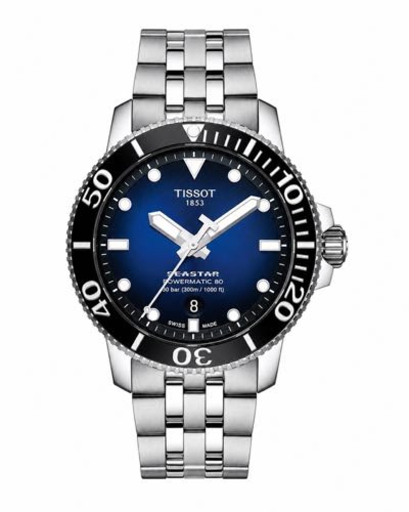 Tisot Seastar Silver Blue Automatic