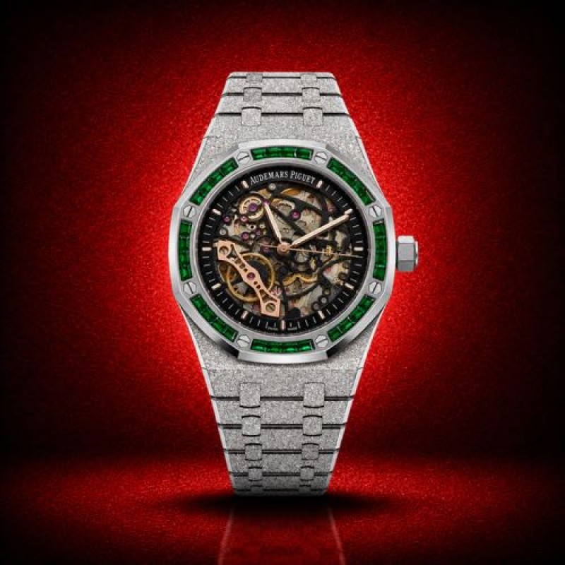 Frosted Audemar Piguet Royal Oak Double Balance Wheel Openworked