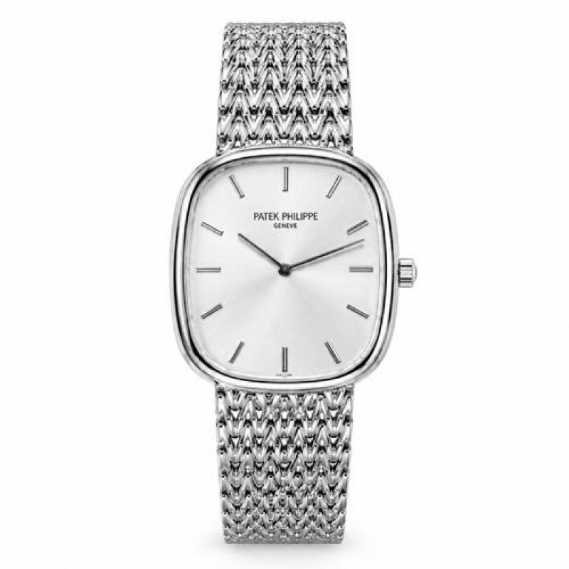 Patek Philipe Golden Ellipse Silver White Dial