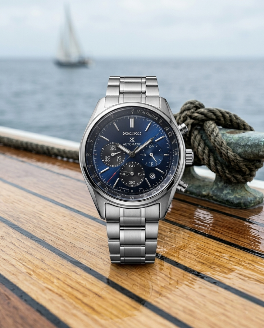 Seiko Prospex Chronograph Silver-Blue