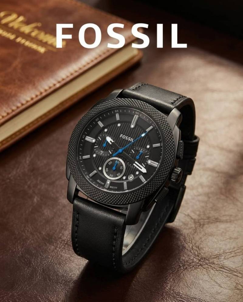 FOSIL MACHINE CHRONO FULL BLACK BLUE 290