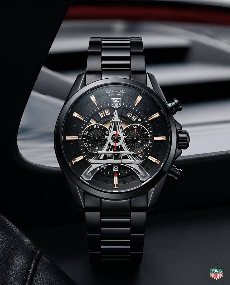 Tag Heuee r Carrera Paris EiffelTower Full Black