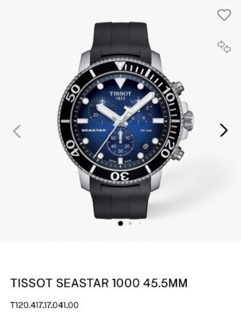 Tisot Seastar Chronograph 1000 Blue Authentic Store Quality