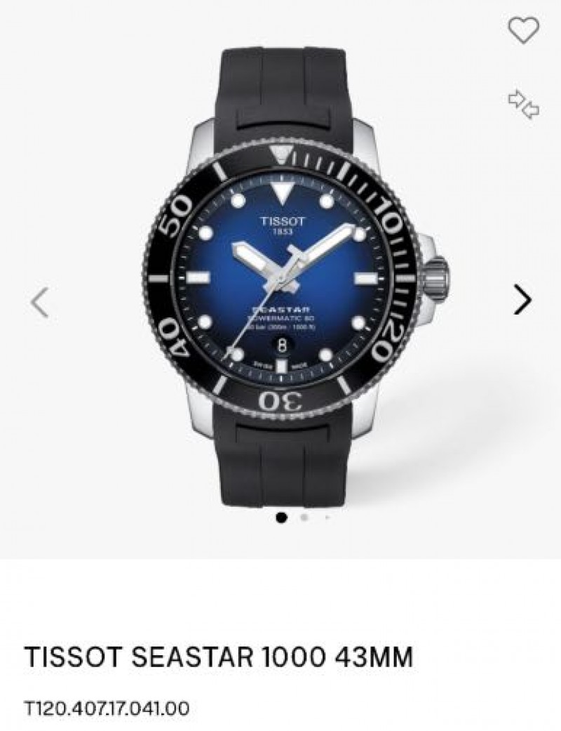Tisot Seastar 1000 Automatic Blue Authentic Store Quality
