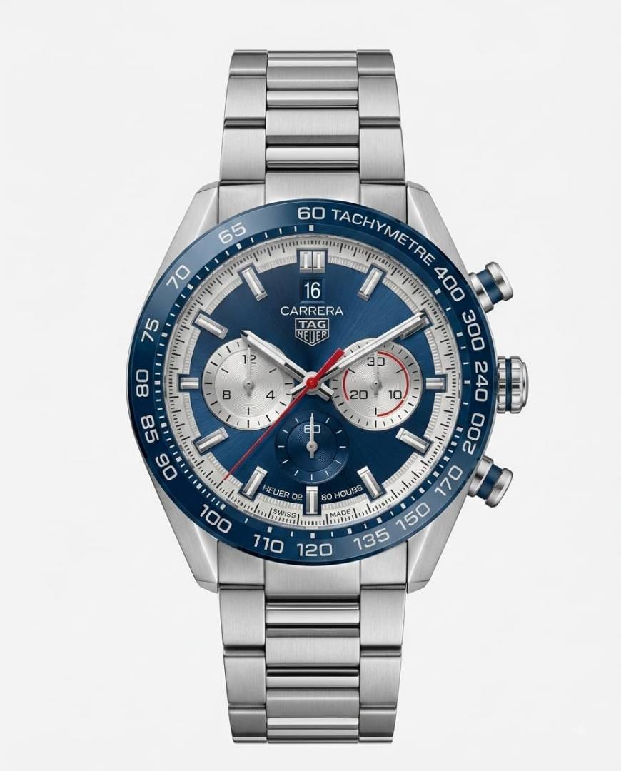 Tag g heuuerCarrera Sport Chronograph 44mm silver blue
