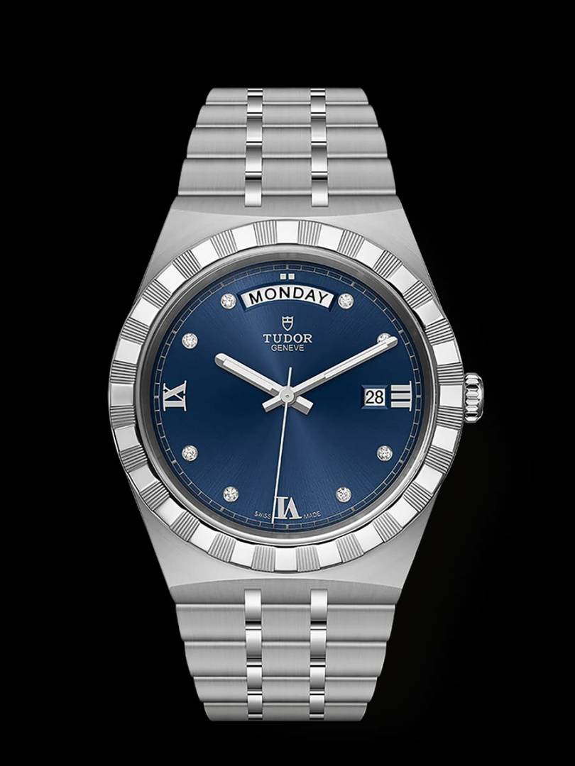 Tudor Royal Automatic silver blue dimond
