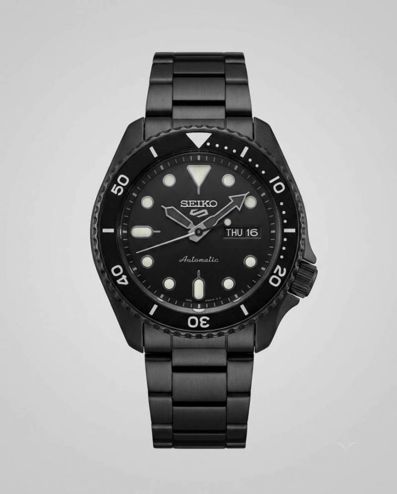 Seiko 5 Sports Automatic Full Black