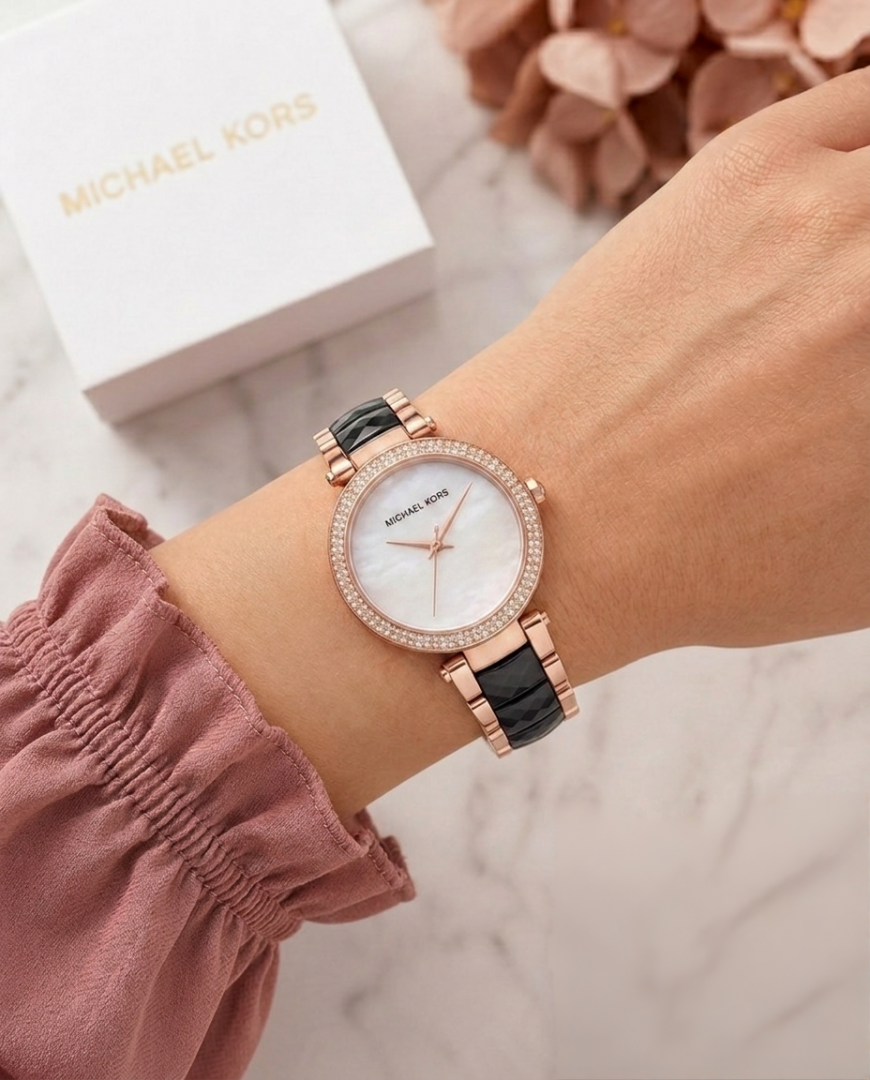 Michael l Kors  Parker Pave Black-White