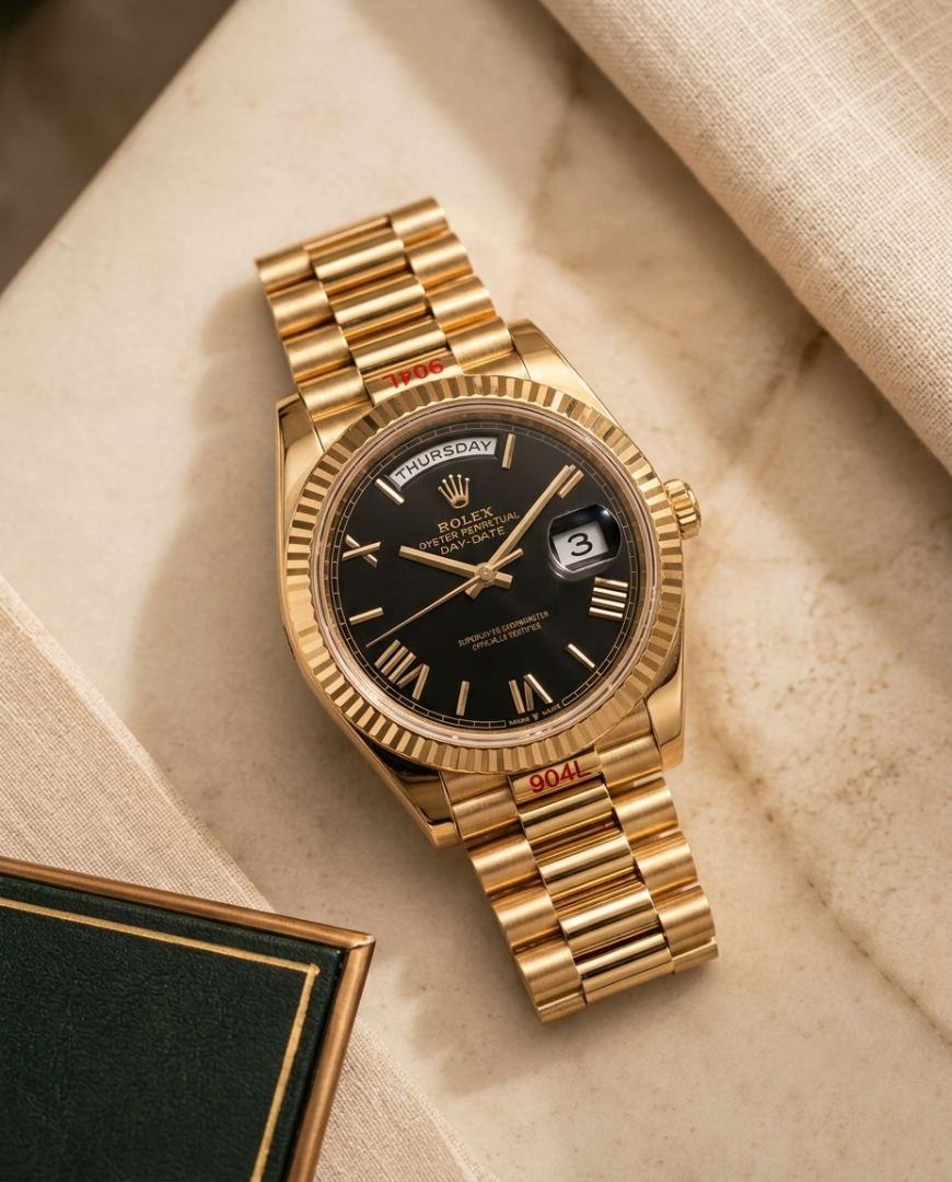 Rolee x Oyster Perpetual Day Date 40 Battery Gold-Black
