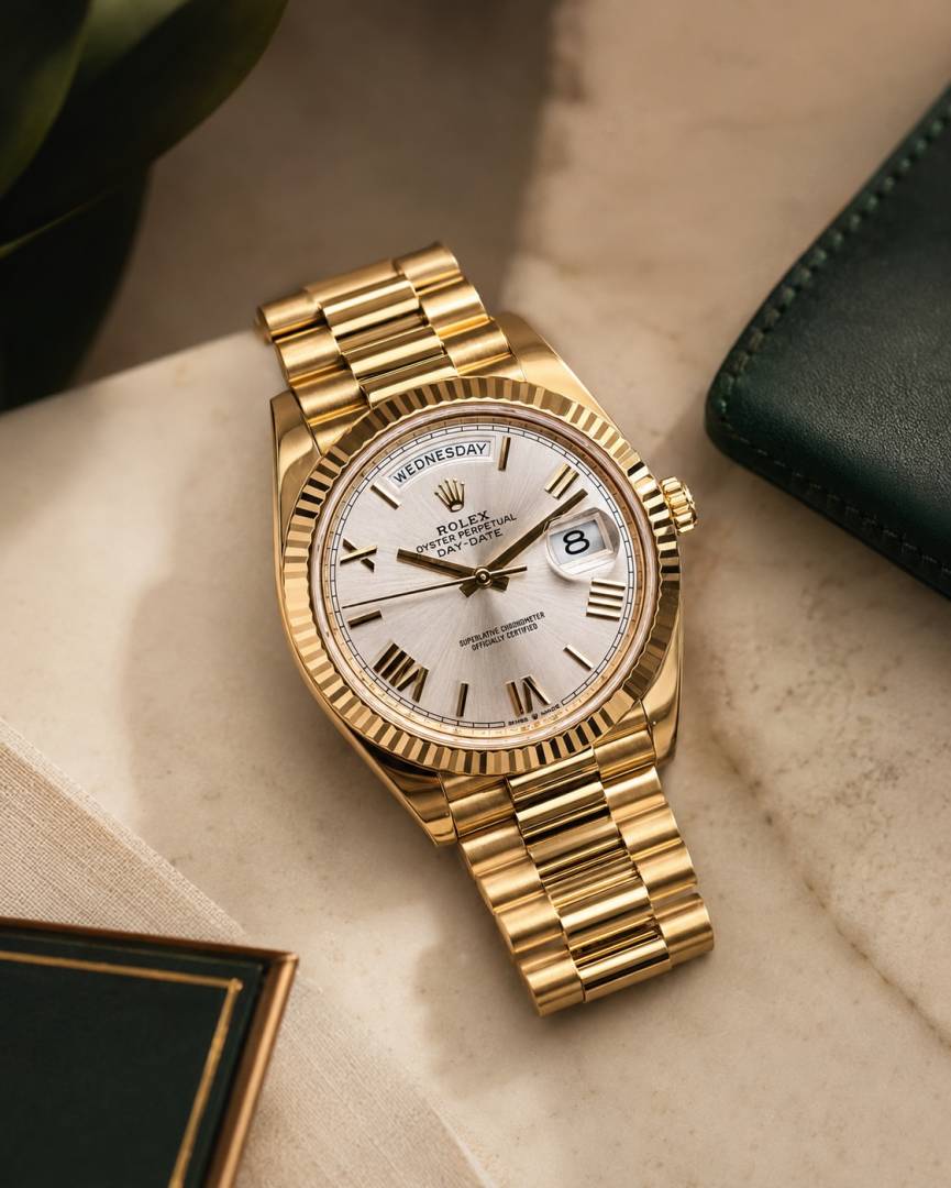 Rolee x Oyster Perpetual Day Date 40 Battery Gold-White