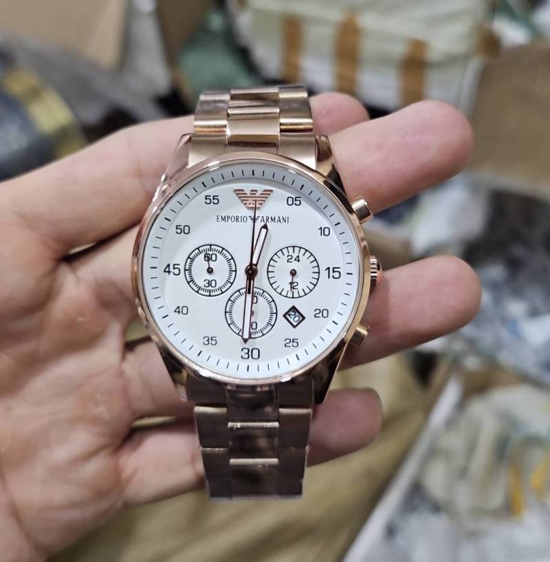 Alternative view of Emporio Armaani Metal Chronograph (All Working)
