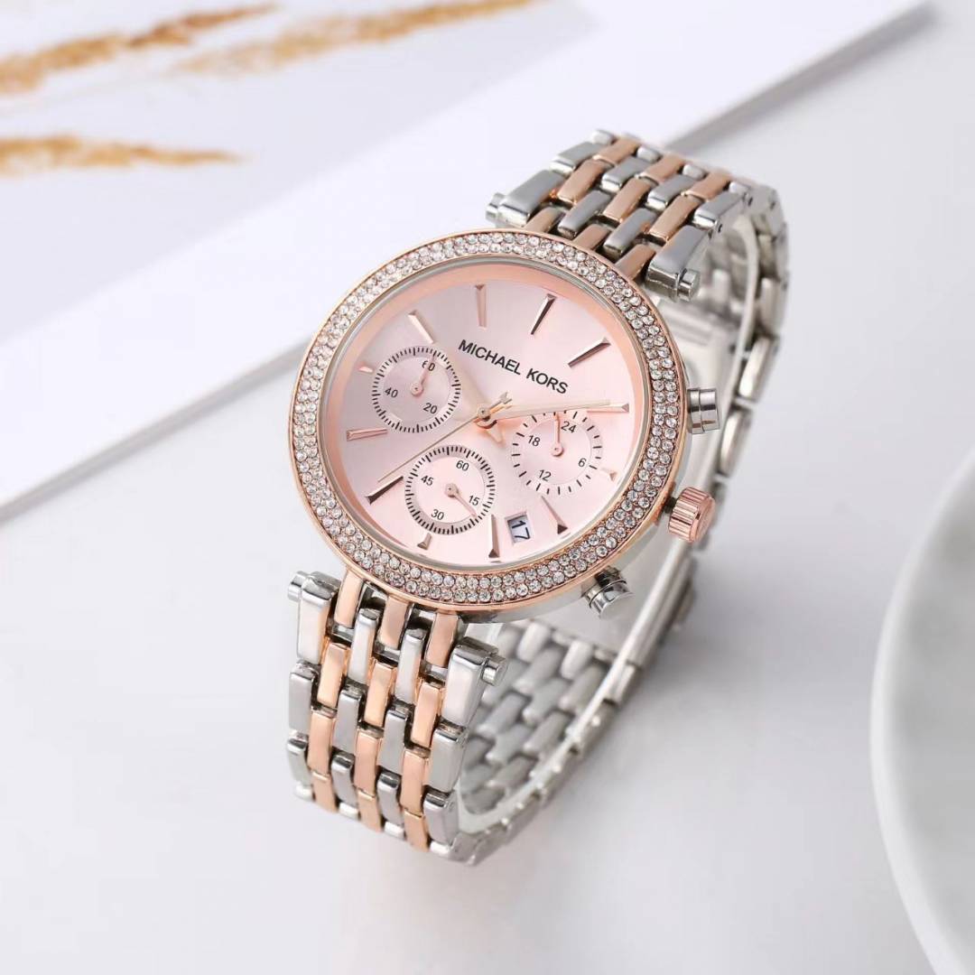 Michael l Kors Darci Chronograph 2Ton-Copper-Pink
