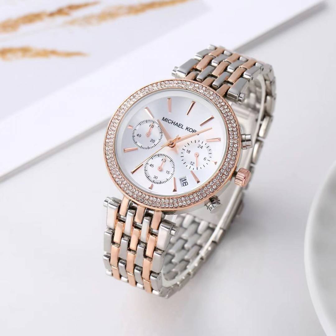 Michael l Kors Darci Chronograph 2Ton-Copper-White