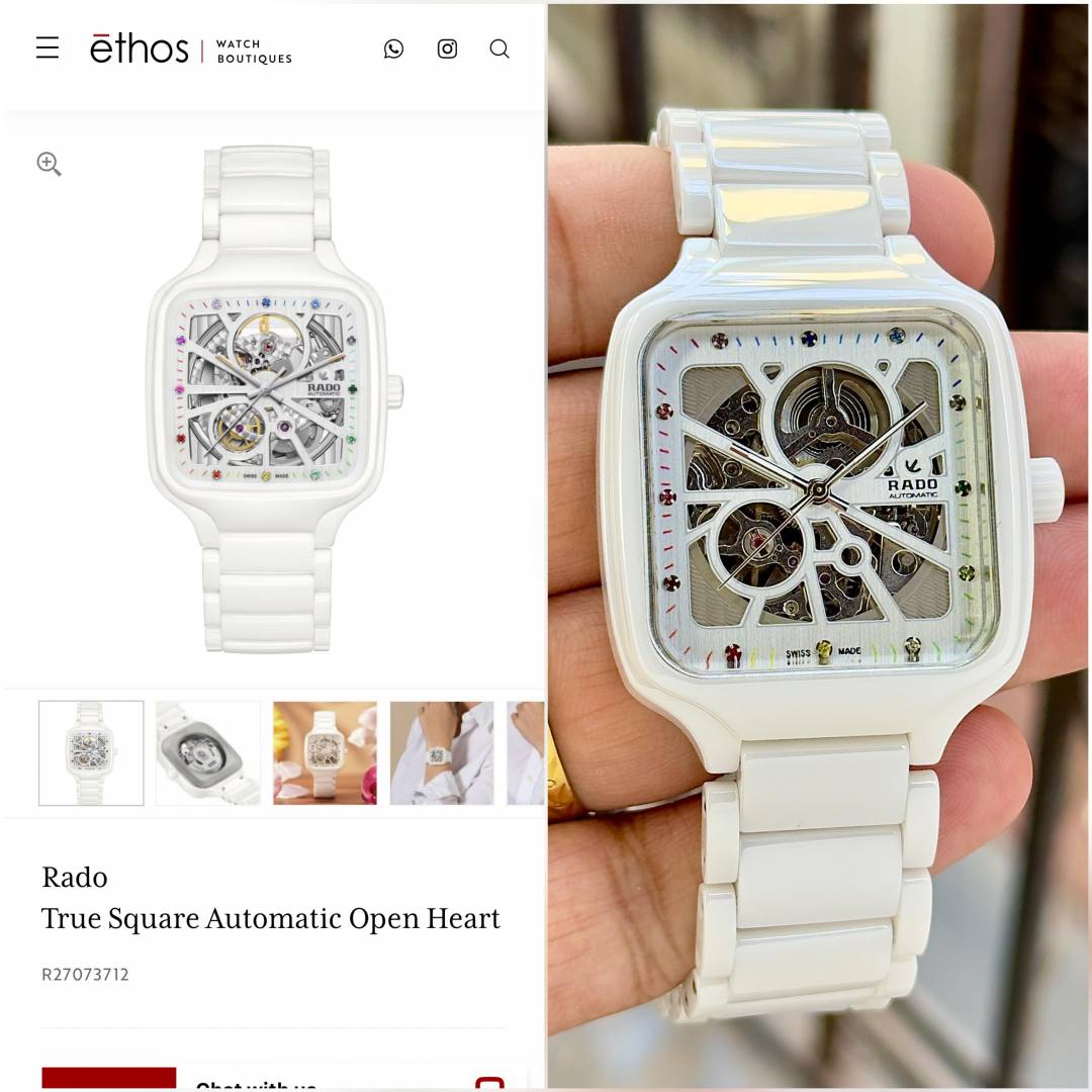 Radd oTrue Square ceramic Automatic Open Heart