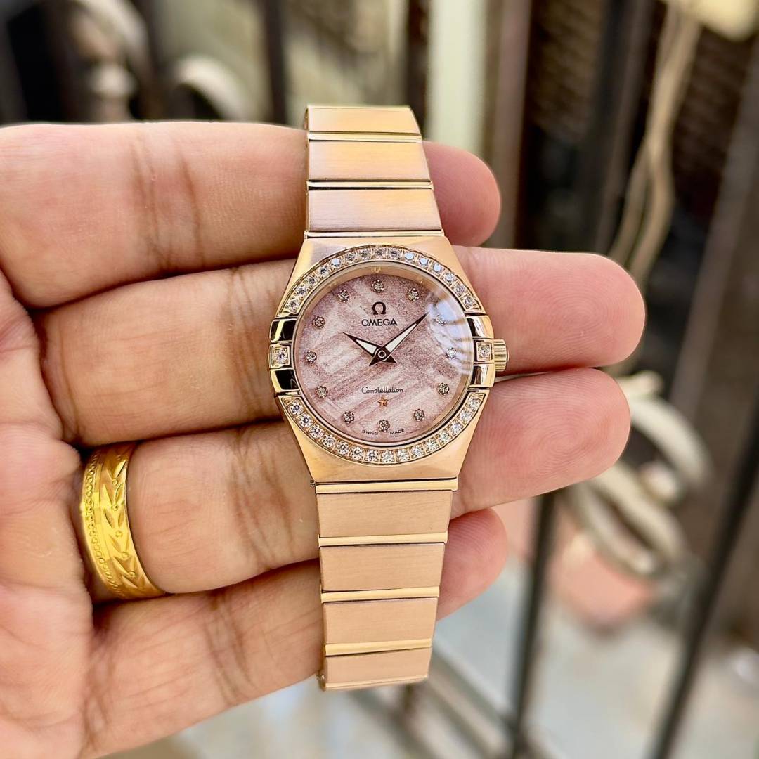 Omeg ga Constellation Quartz luxury watch.