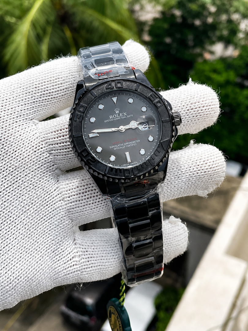 Rollex Yachtmaster Full Black Dial Sweep Movement AT464