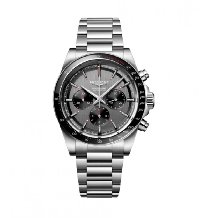 Longinez Conquest Chronograph Black Automatic