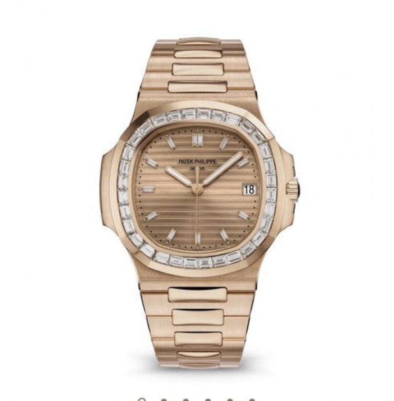 Patek Philipe Nautilus Rose Gold Diamond Bezel