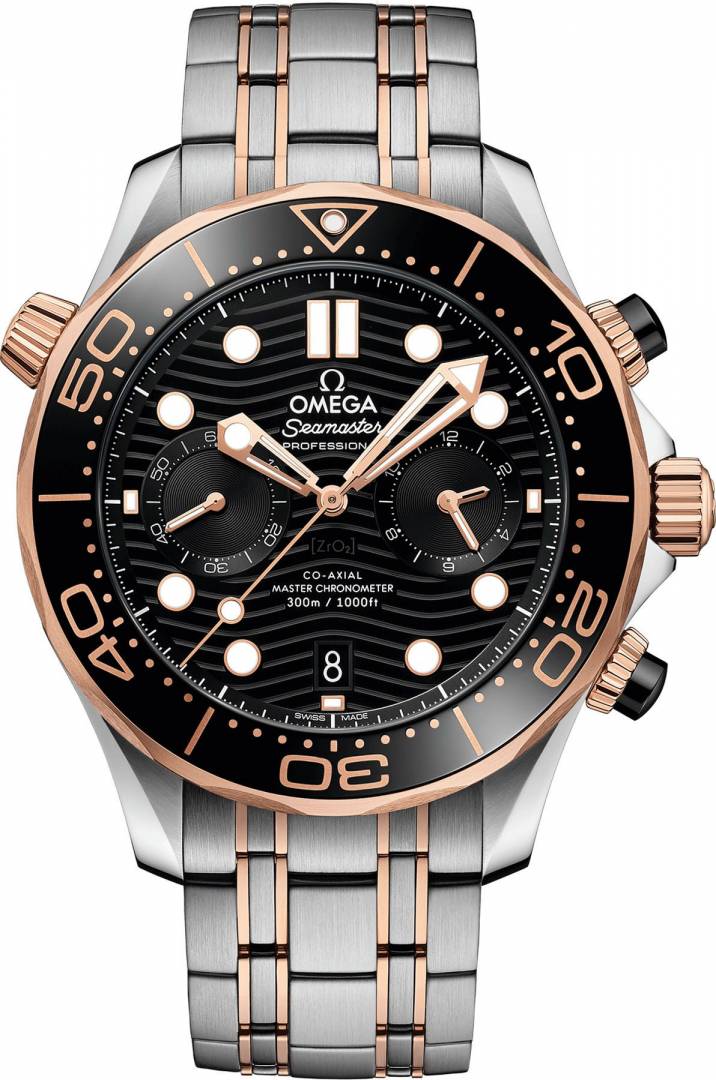 Omegg a Seamaster Diver 300M Co-Axial Master Chronometer Chronograph 2 ton copper black