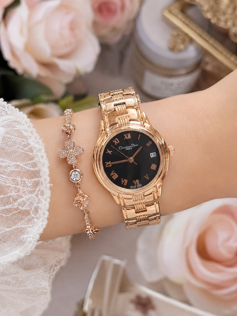 Christian Dioor Rosegold Black Heavy Quality