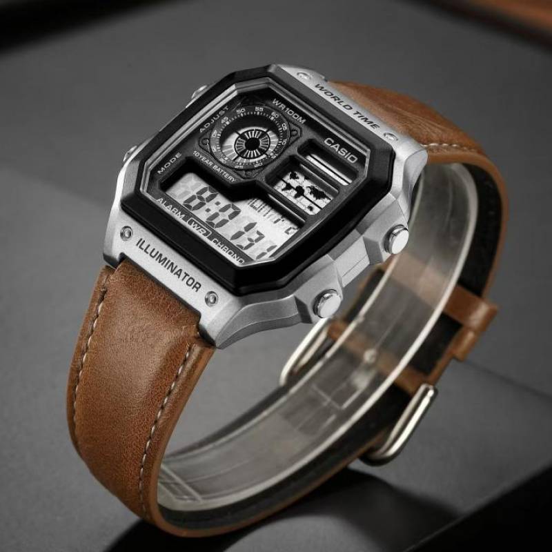 CASIO AE 1200 ILLUMINATOR LEATHER BROWN