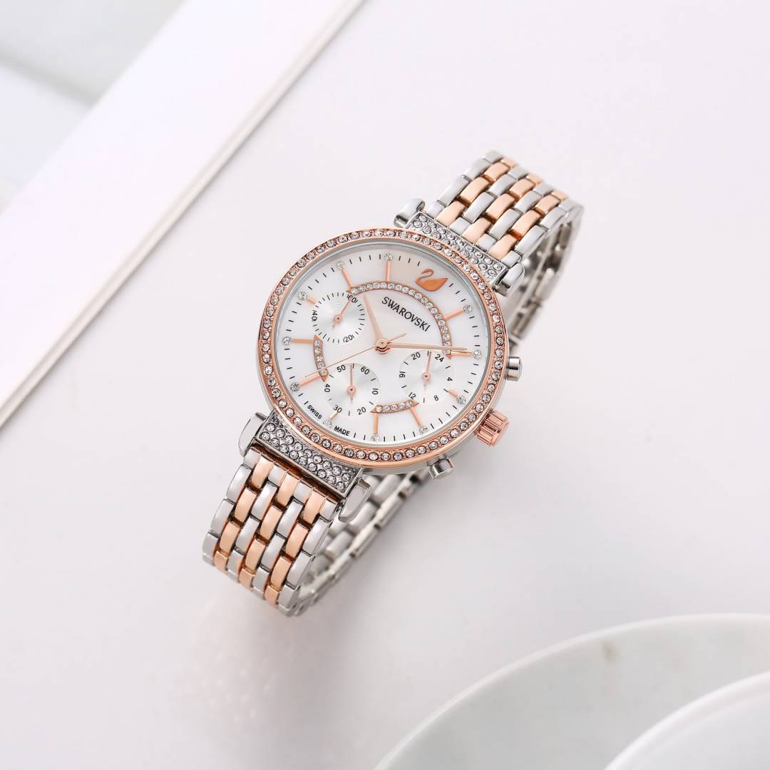Swarovskk i Passage Chronograph 2Ton-Copper-White