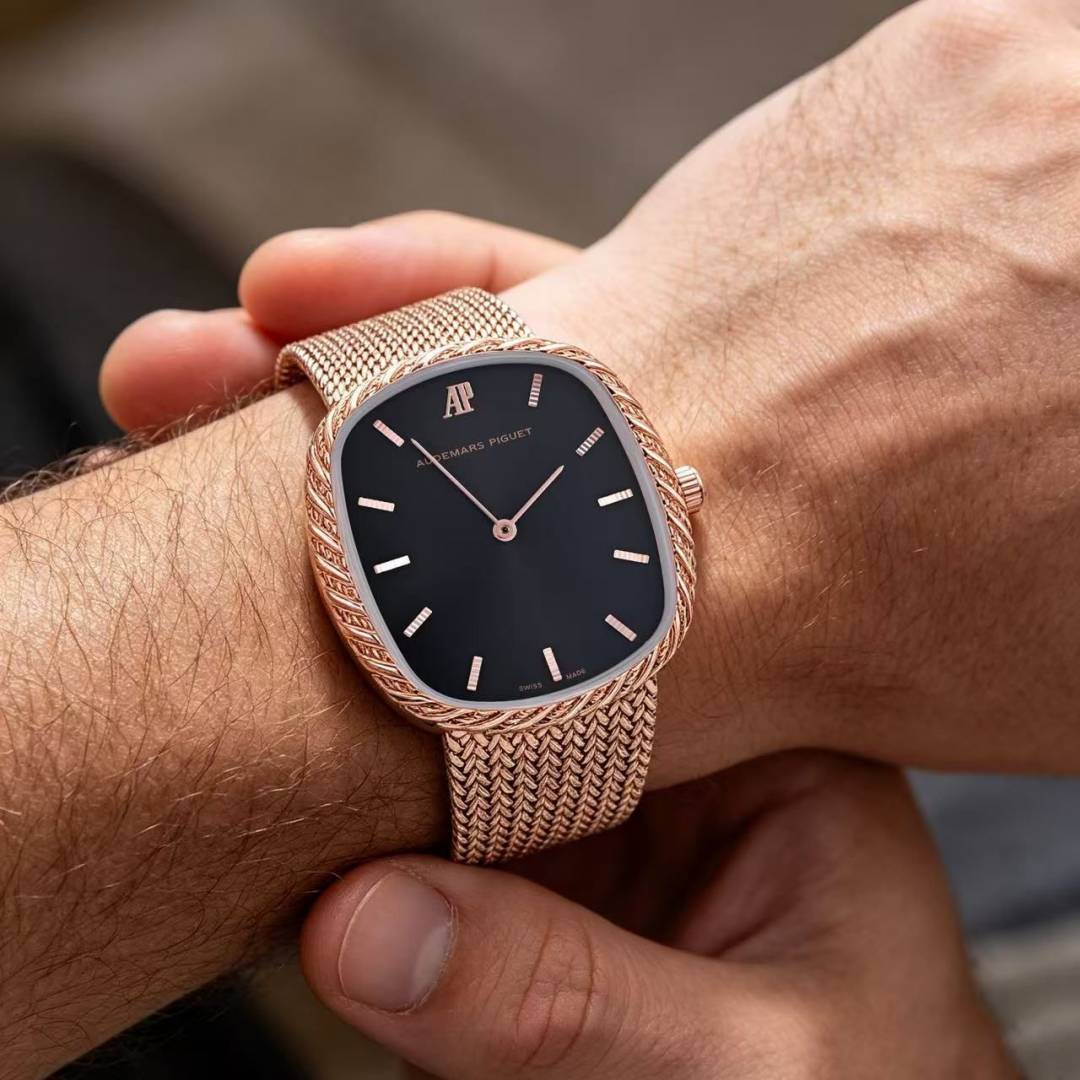 Audemarr s piguet rose gold black