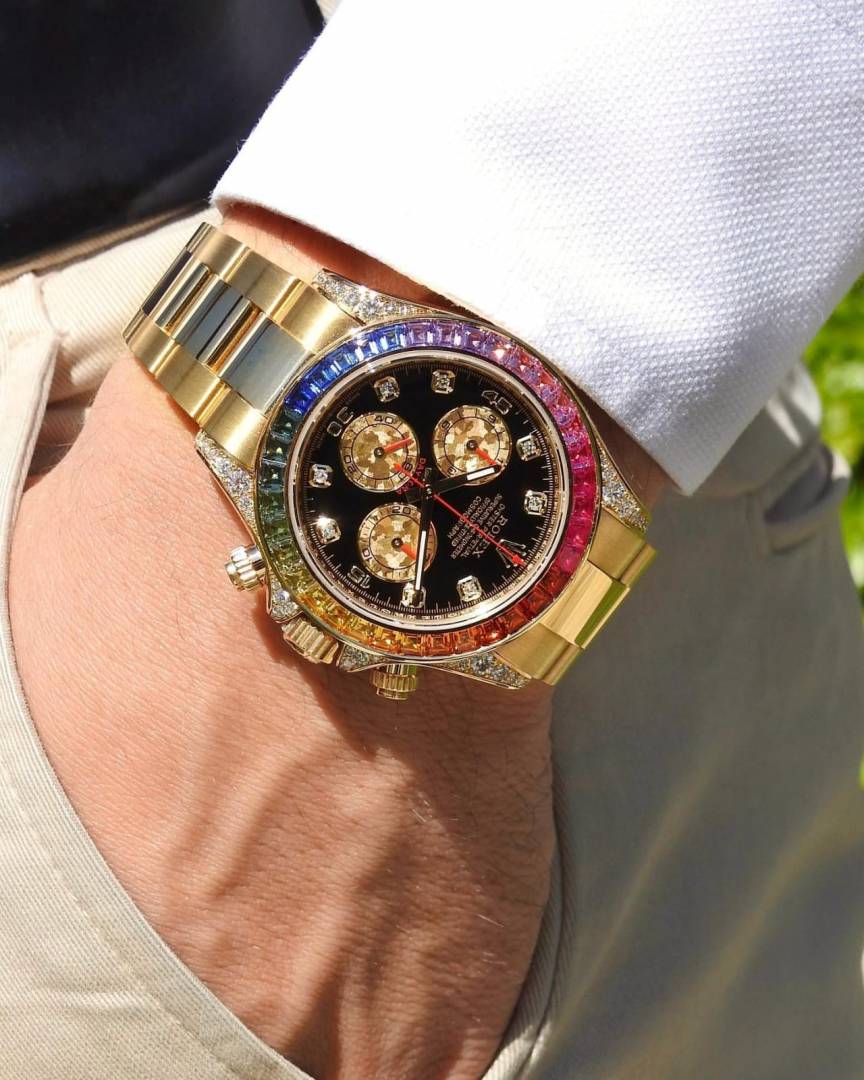 Alternative view of Rolee x Oyster Perpetual Rainbow Gold