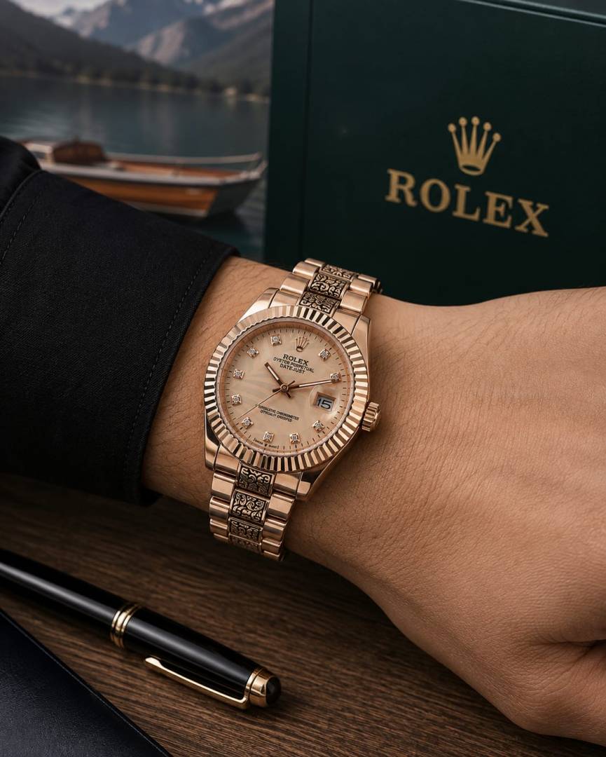 Roleex Oyster Perpetual Date Just Ventes Rosegold