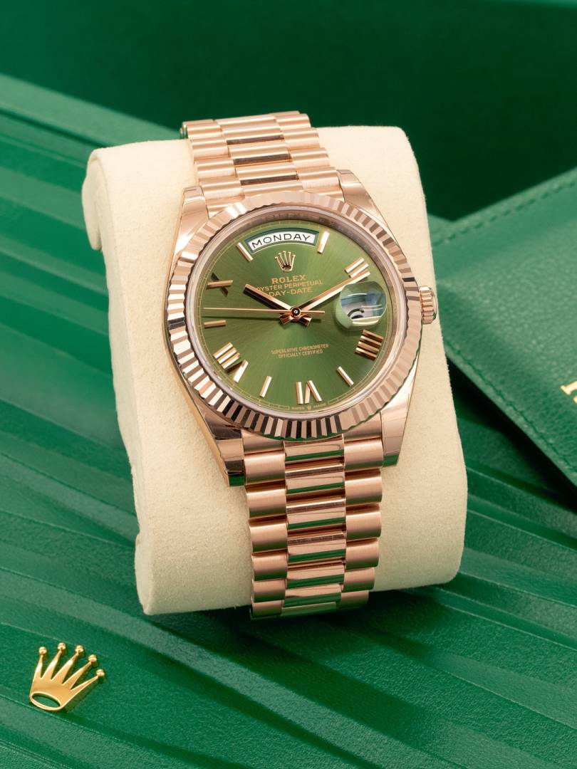 Rolee x Oyster Perpetual Day Date 40 Battery Copper Green