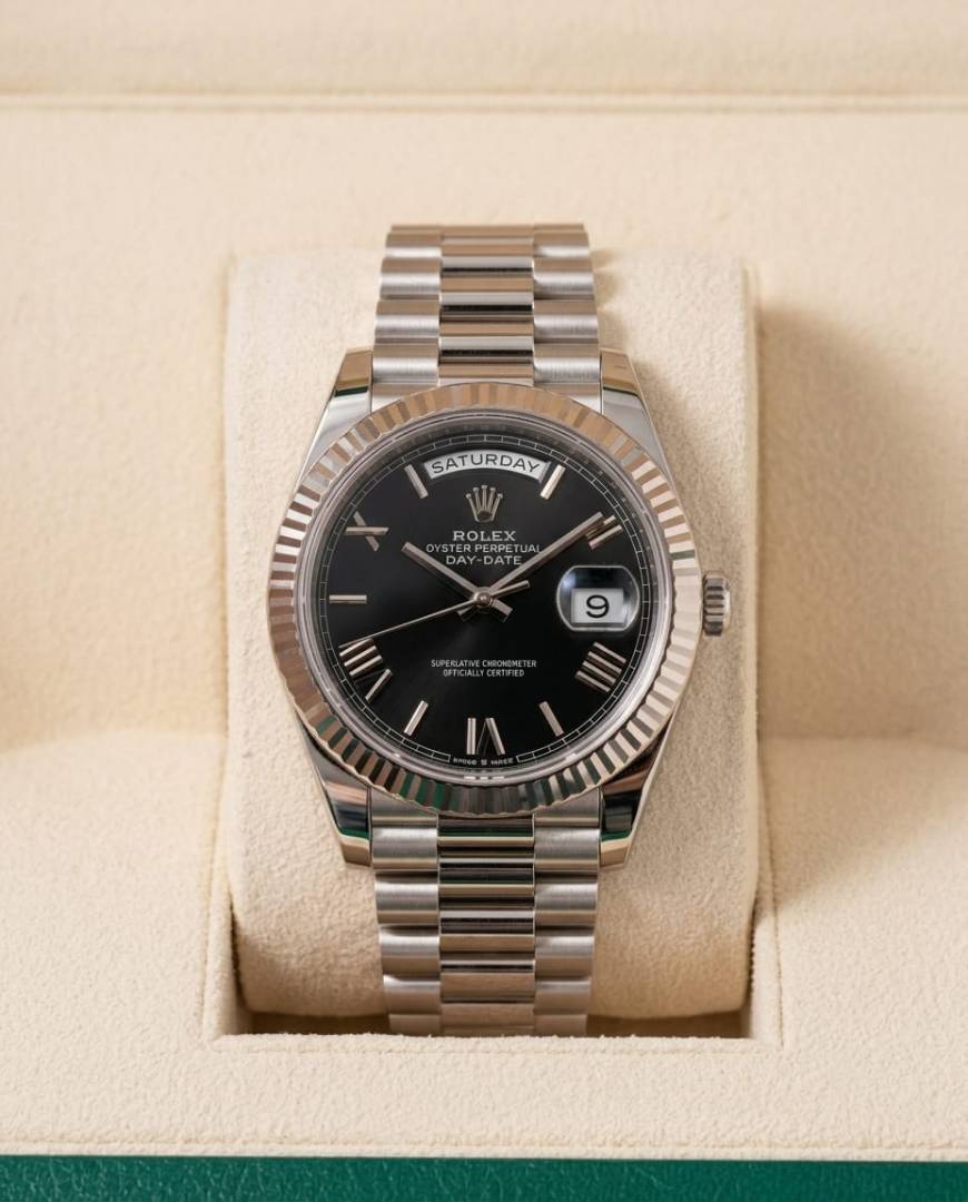Rolee x Oyster Perpetual Day Date 40 Battery Silver-Black