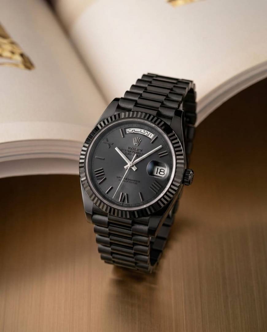 Rolee x Oyster Perpetual Day Date 40 Battery Full Black
