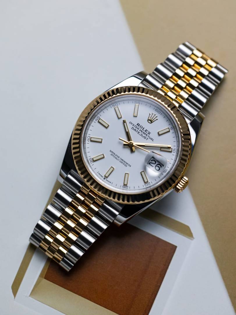 Rolee x Oyster Perpetual Date Just 2Ton-Gold-White