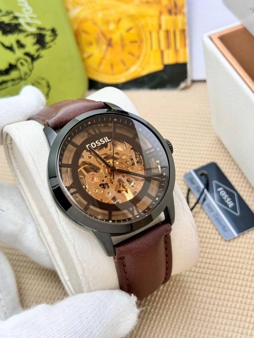 FOSSSIL TOWNSMAN A AUTOMATIC LIGHT BROWN LEATHER BELT AT165