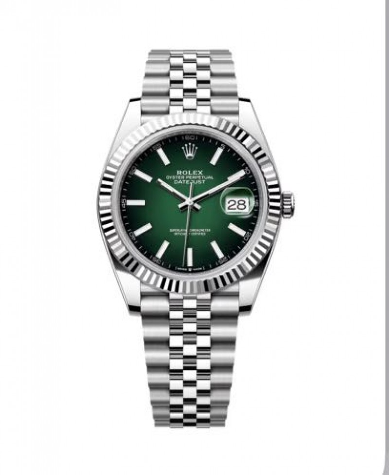 Rollex Date Just Ombre Green Semi ETA