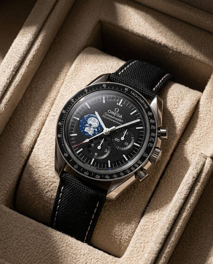 Omegg a Speedmaster Black Snoopy