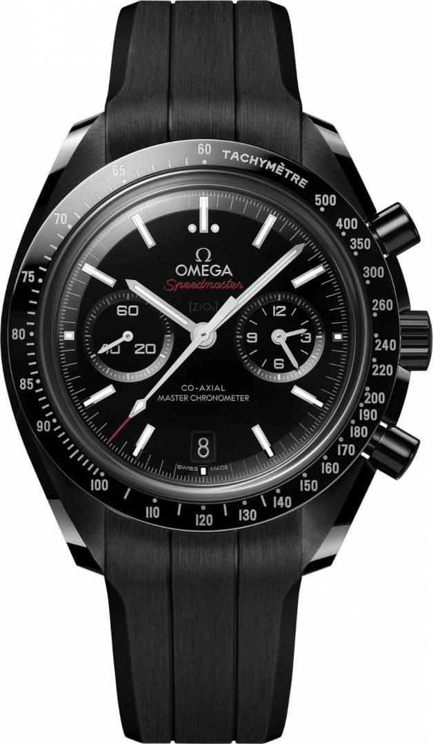 Omegg a Speedmaster Dark Side of the Moon black white white niddle