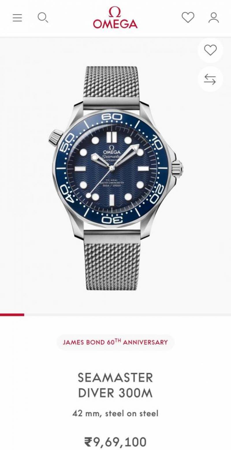 Alternative view of Omegg a Seamaster Diver 300 Automatic silver blue