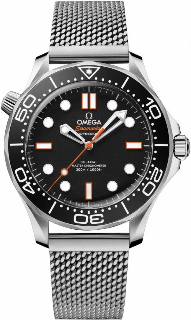 Omegg a Seamaster Diver 300 Automatic silver Black orange niddle