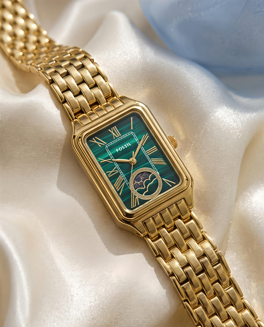 Fossii l Raquel Sun Moon Gold Green