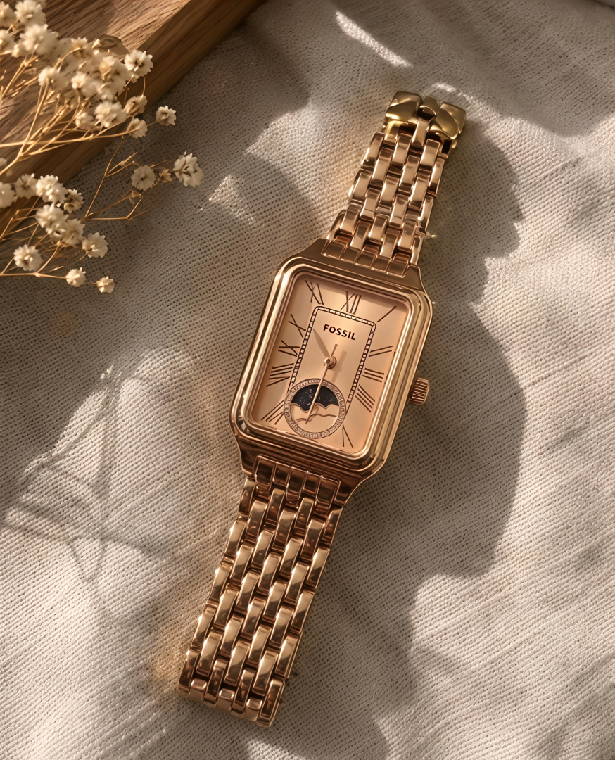 Fossii l Raquel Sun Moon Rose-Gold Pink